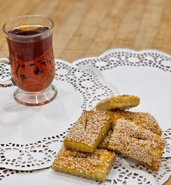 Nazuk cookie, puff pastry with honey - 1 lb | شیرینی نازک کنجدی و ساده